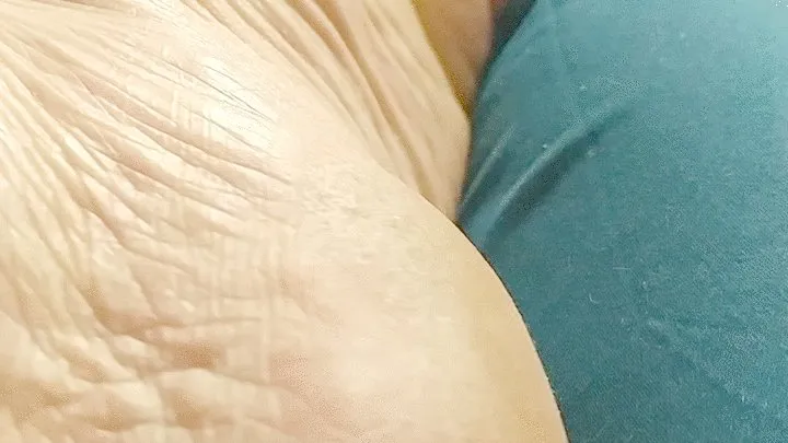 Close up wrinkled sole dry and rough