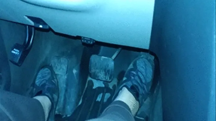 Winter driving slipping off sneakers