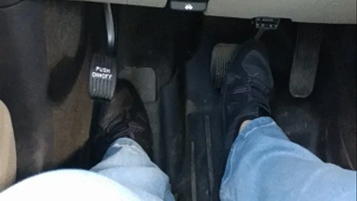 Slipping out of sneakers to drive