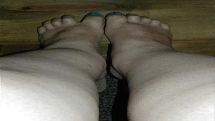 Office feet under desk