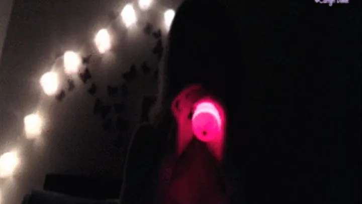 Blowing Up Lighted Balloons In The Dark