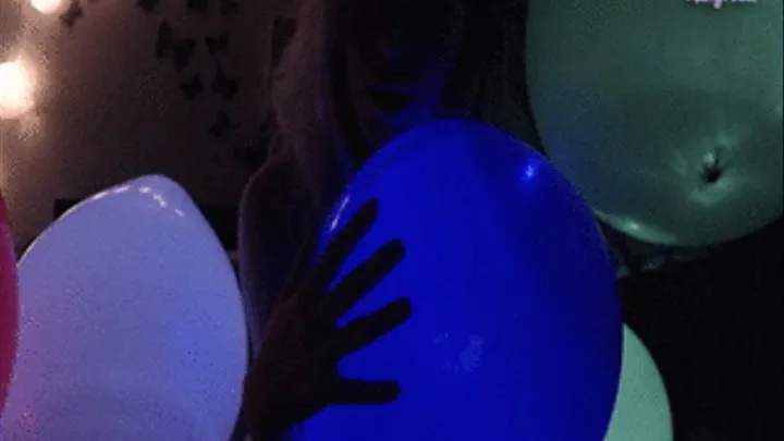 Cumming In The Dark With Balloons