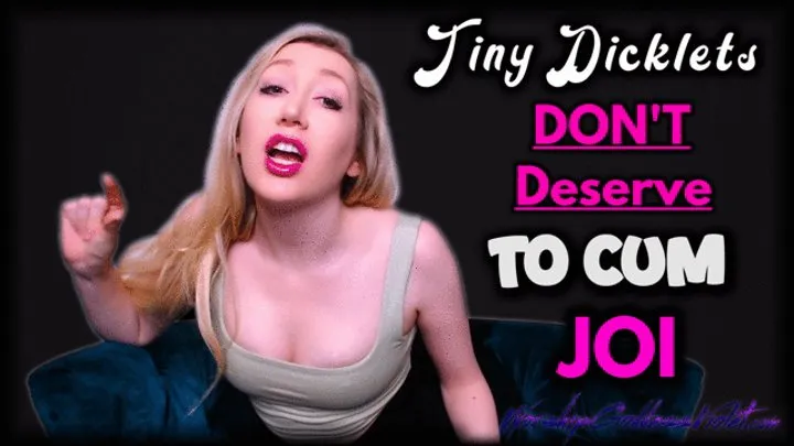 Tiny Dicklets Don't Deserve To Cum (Denial JOI)