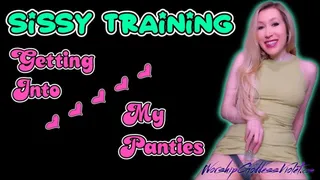 Sissy Training: Getting Into My Panties