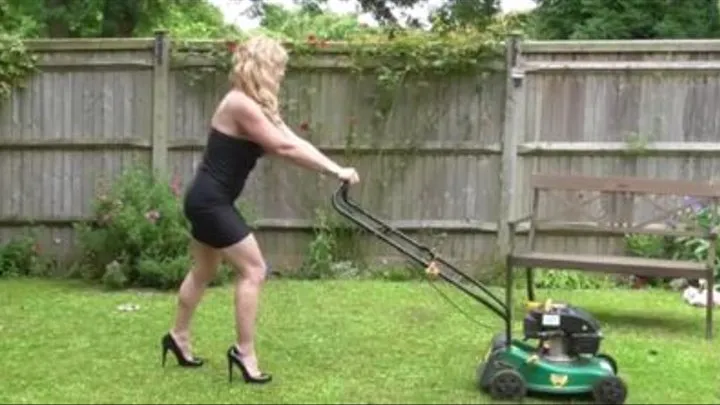 High Heel Lawn Mowing