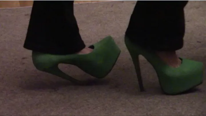 Green High Heel Bending