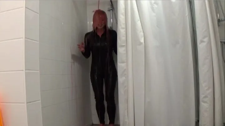 Pink Gunge Catsuit Shower