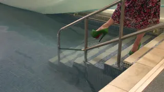 Green Heels & Wet Dress