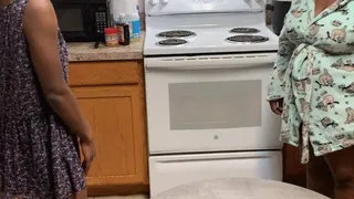 African girl gets a hard hand spanking for not cleaning the oven