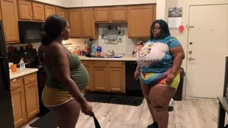 Ebony bbw gets a hard spanking for breaking the kitchen table.