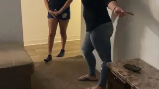 Latina girl gets spanked hard for having her friends over without permission part 3