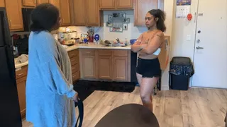 Ebony girl gets a hard spanking for coming home past curfew part 90