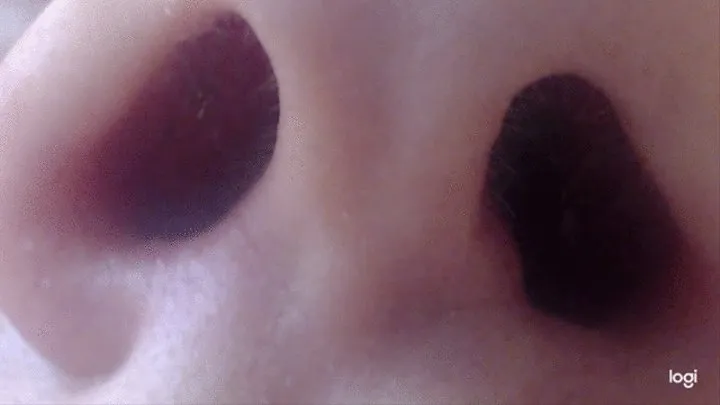 4 minutes big noseholes to cam in big close up