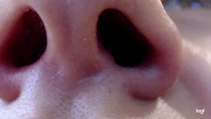 5 minutes noseholes in big extremly close up to cam