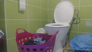 2 minutes toilet things with sound in bathroom