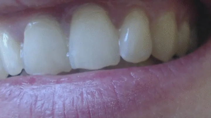 6 minutes my teeth in extremly close - up to cam