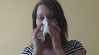 2 minutes blowing nose with rhinitis