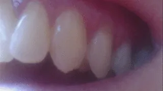 3 minutes of teeth in close up to cam