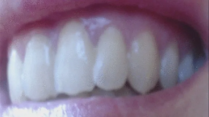 30 minutes of my wonderful shiny, white, pointy canines in big zoom to cam