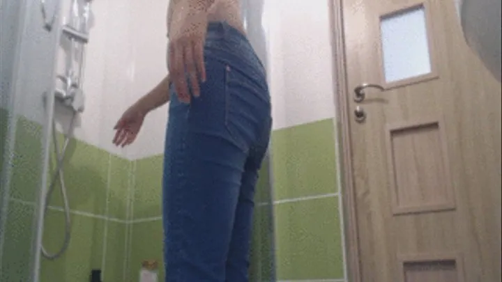 I am taking shower in jeans - only topless