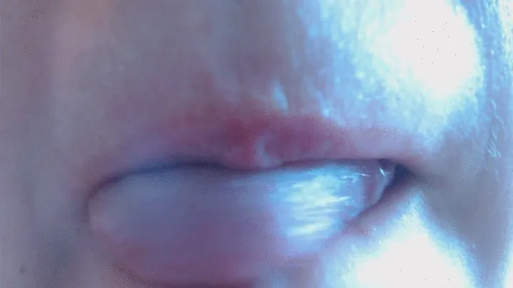 I am licking my lips around to cam