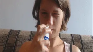 2 minutes blowing nose with sound during sickness