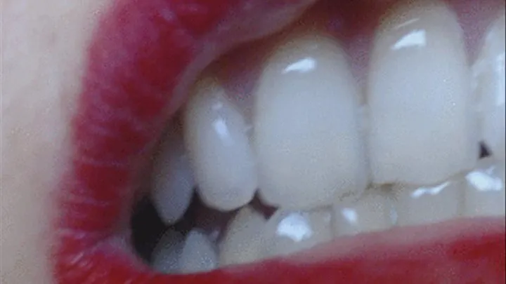 25 minutes of my wonderful unique white teeth to cam in close up