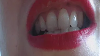 11minutes classic video with teeth and lipstick on lips