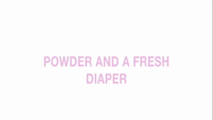 Powder with a fresh diaper