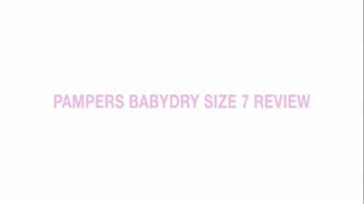 Pampers baby Dry size 7 review