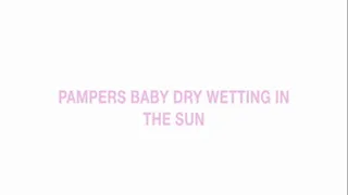 Pampers baby dry wetting in the sun