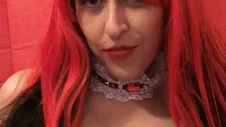 Goddess D Smoking White Filter 100 Cigarette in Harley Quinn Cosplay - Big Perky Tits - Red Hair