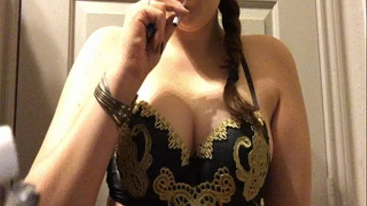 Greek Warrior Goddess with Big Tits Smoking