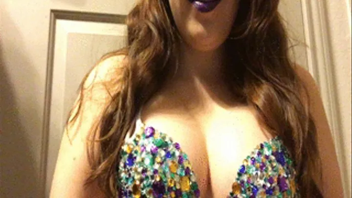 Raver Girl Smoking in Sparkly Bra