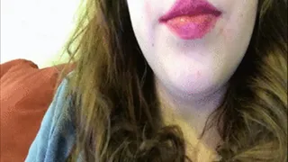 Sexy Smoking Clip with Dark Pink Lipstick and Black Fingernails