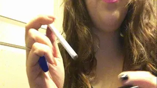 Sexy Human Ashtray Clip with Pink Lips and Nails