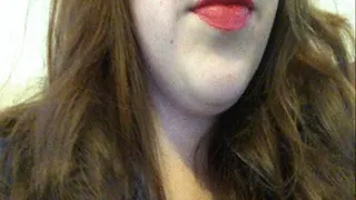 Bright Red Lips and Black Nail Polish Sexy Smoking Clip