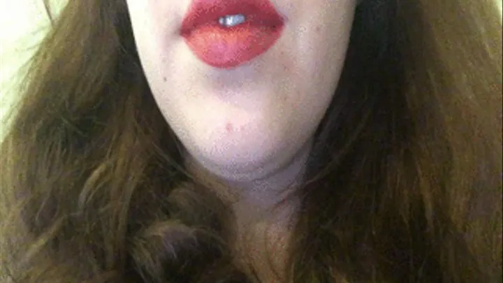 Bright Red Lipstick Sexy Smoking Clip