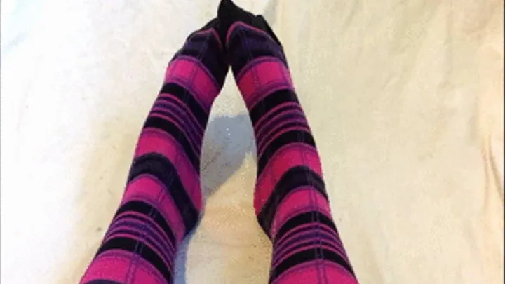 Sock Play in Sexy Pink Knee High Socks