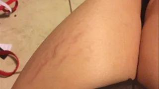 Long Red and Purple Stretch Marks BBW