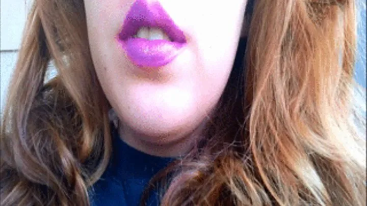 Pretty Purple Lips Smoking Vid