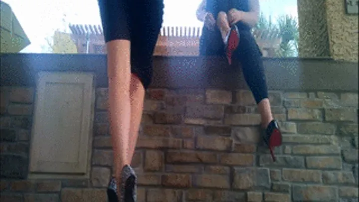 Shoe Dangling with me and my Step-Sister in Stilettos!