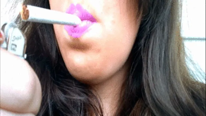 Smoking in Pretty Pink Lipstick