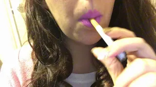 Close up Sexy Smoking Big Lips