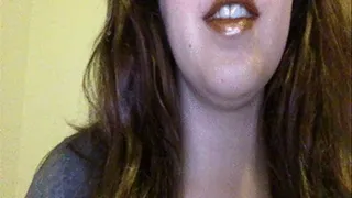 Fetish Princess with Gold Lips Smoking
