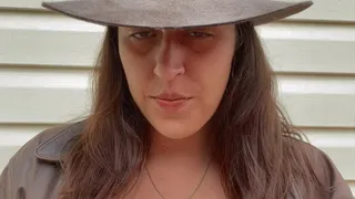 Sexy Goddess D Smoking Topless as Indiana Jones - Perky Tits - Marlboro Red 100