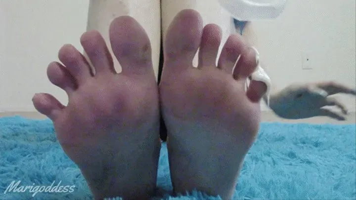 Red Toenail Foot Worship Wallet Tease