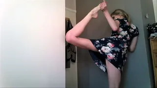 Upskirt Stretch Tease