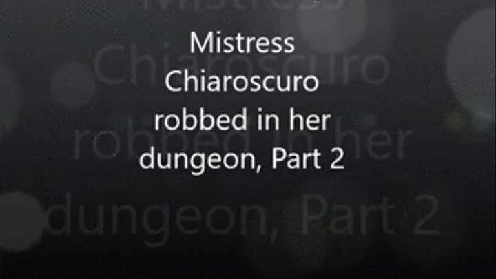 Mistress Chiaroscuro Robbed in Her Dungeon, Part Two
