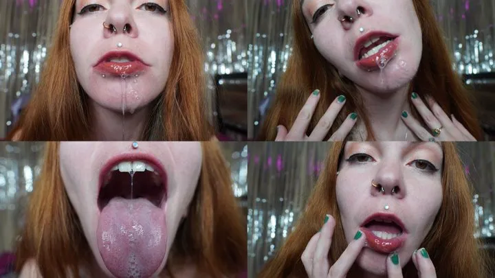 Close Up Mouth Drool and Kissing Fetish